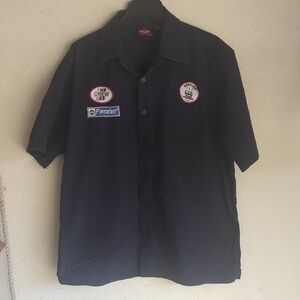 Fender Guitar Crew Dark Blue Casual Button Down Work Shirt